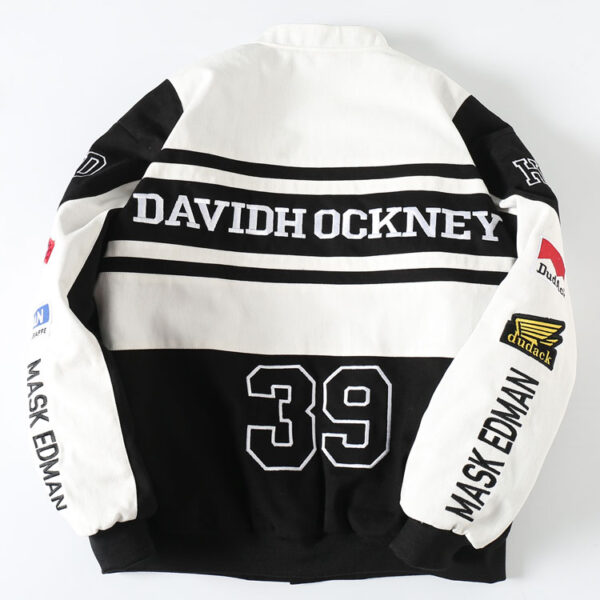 David Hockney Graphic Baseball Jacket - Image 2