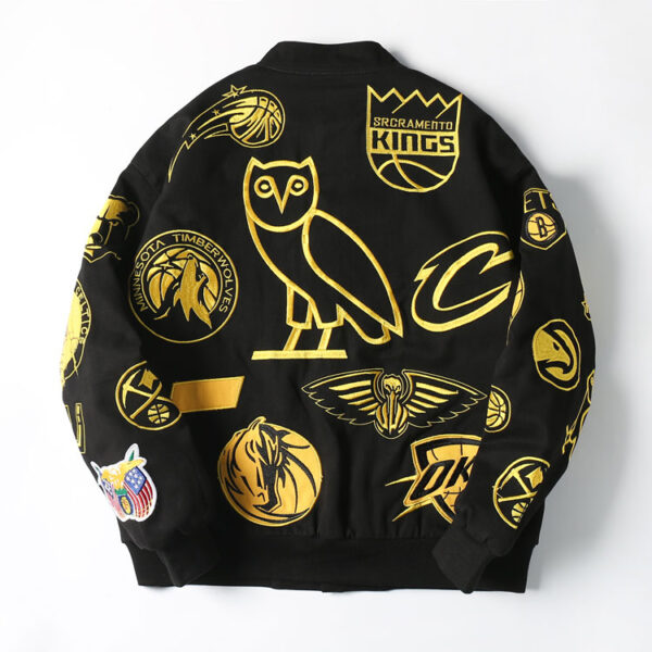 NBA Teams Embroidered Hip - Hop Jacket - Image 2