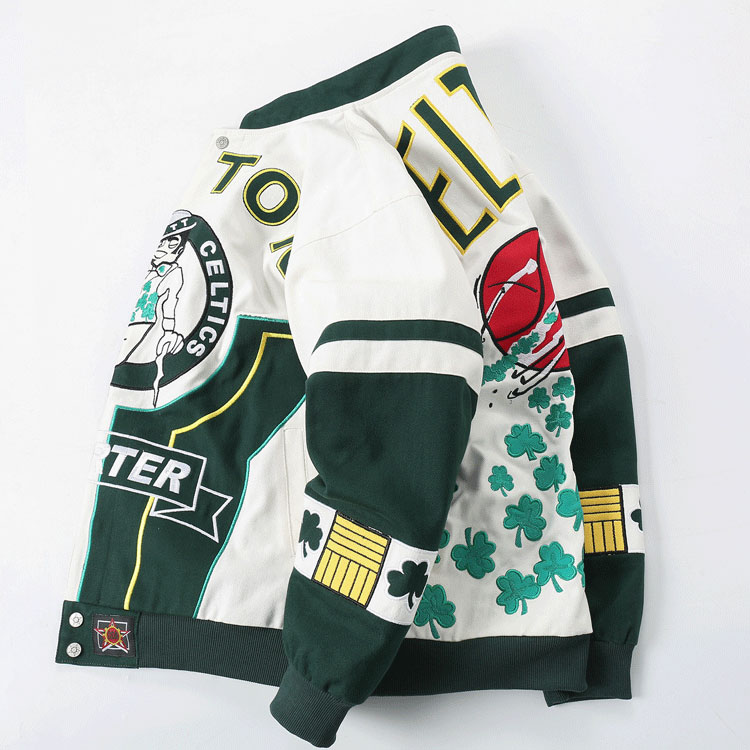 Celtics Vintage Bomber Jacket - Image 2