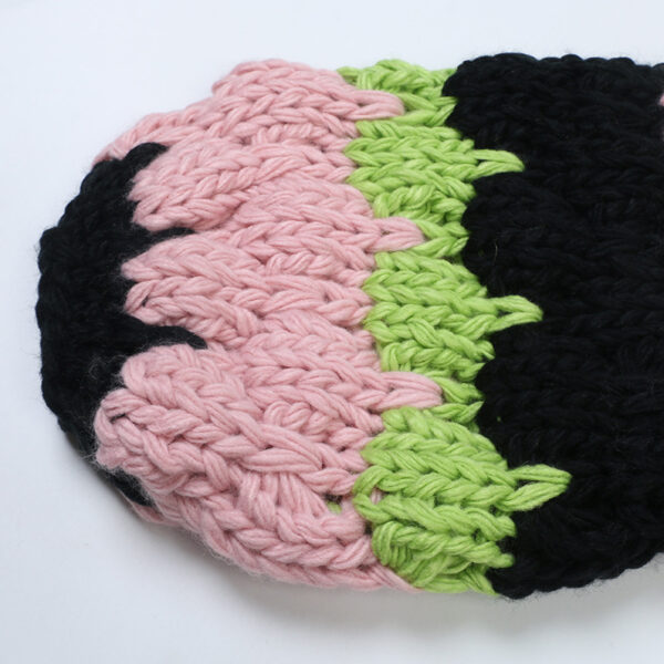 Green Mood Mock Neck Hand-Knitted Pullover - Image 6