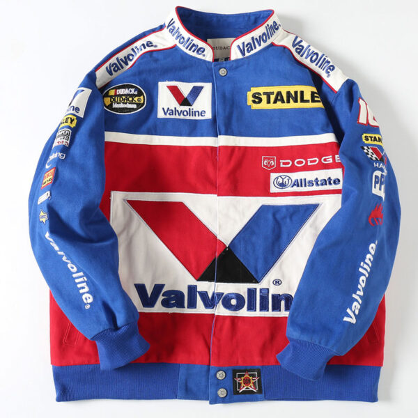 Valvoline-Themed Color Scheme Baseball Jacket