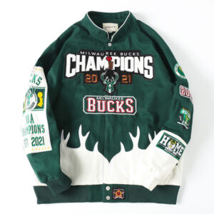 2021 Milwaukee Bucks Champions Commemorative Baseball Jacket