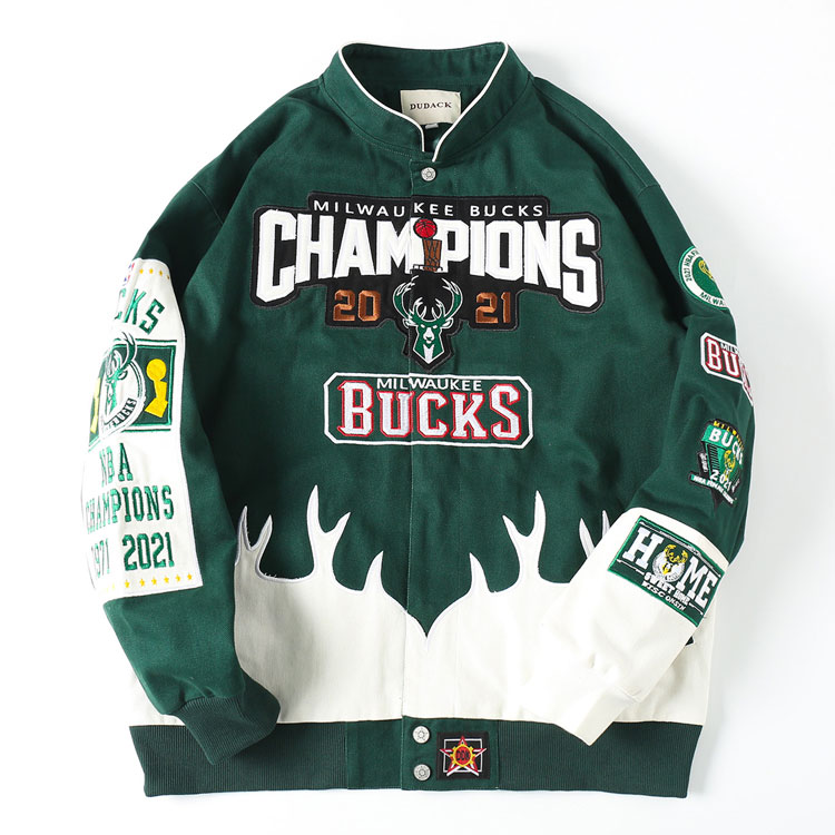 2021 Milwaukee Bucks Champions Commemorative Baseball Jacket