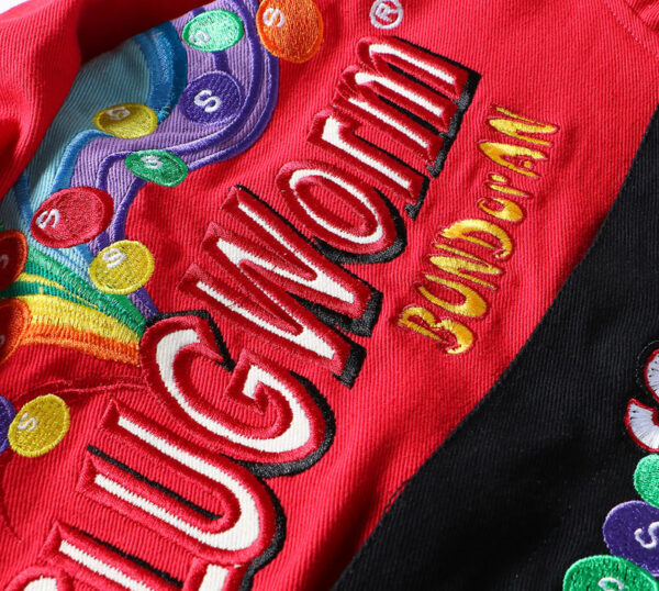 Colorful Embroidered Baseball Jacket - Image 8