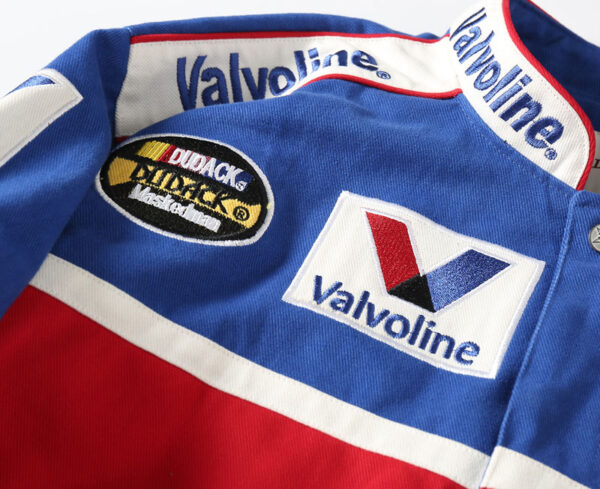 Valvoline-Themed Color Scheme Baseball Jacket - Image 7