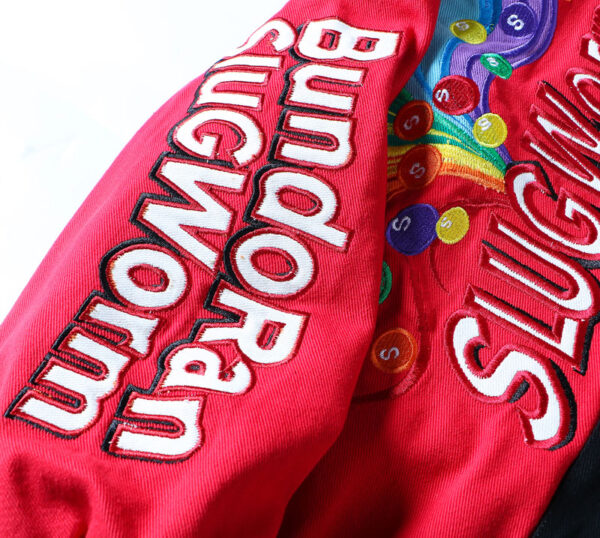 Colorful Embroidered Baseball Jacket - Image 7