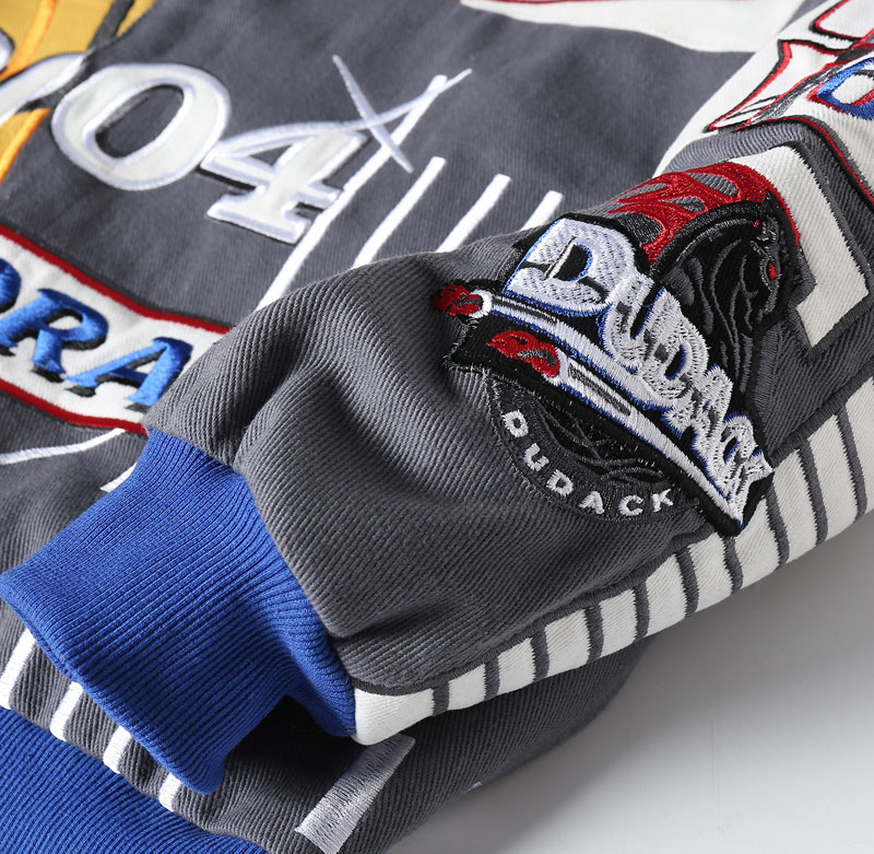 Color-Block Element Vintage Baseball Jacket - Image 7