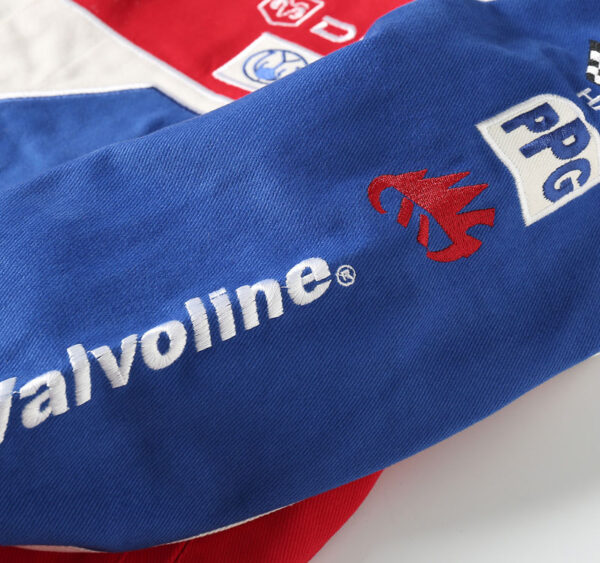 Valvoline-Themed Color Scheme Baseball Jacket - Image 5