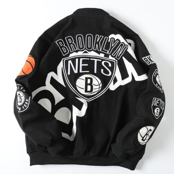 Brooklyn Nets Commemorative Baseball Jacket - Image 3