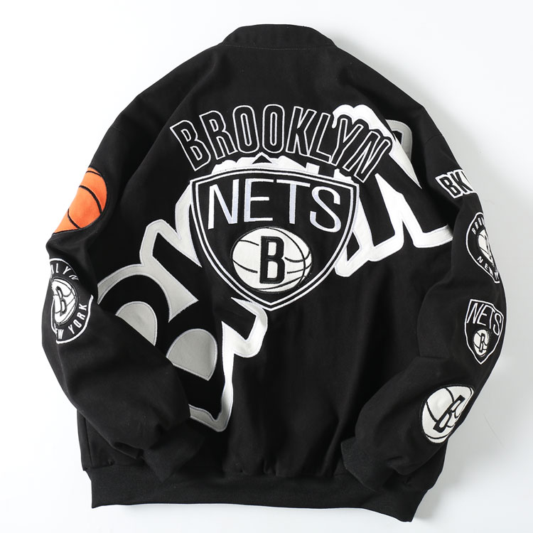 Brooklyn Nets Commemorative Baseball Jacket - Image 3