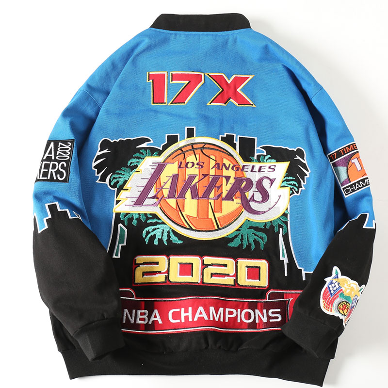 2020 Los Angeles Lakers NBA Championship Commemorative Baseball Jacket - Image 2
