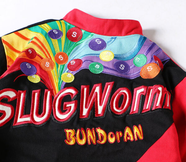 Colorful Embroidered Baseball Jacket - Image 2