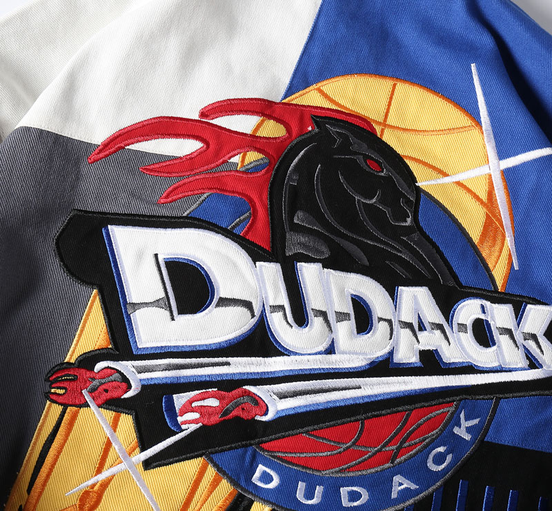 Color-Block Element Vintage Baseball Jacket - Image 4