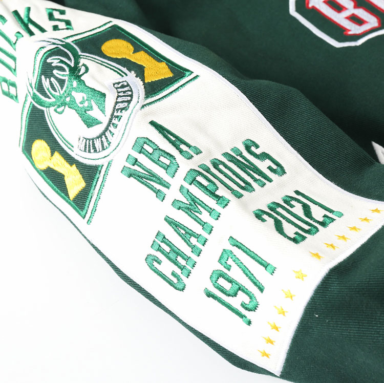 2021 Milwaukee Bucks Champions Commemorative Baseball Jacket - Image 4