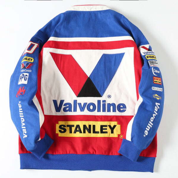 Valvoline-Themed Color Scheme Baseball Jacket - Image 2
