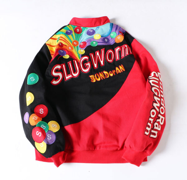 Colorful Embroidered Baseball Jacket - Image 10