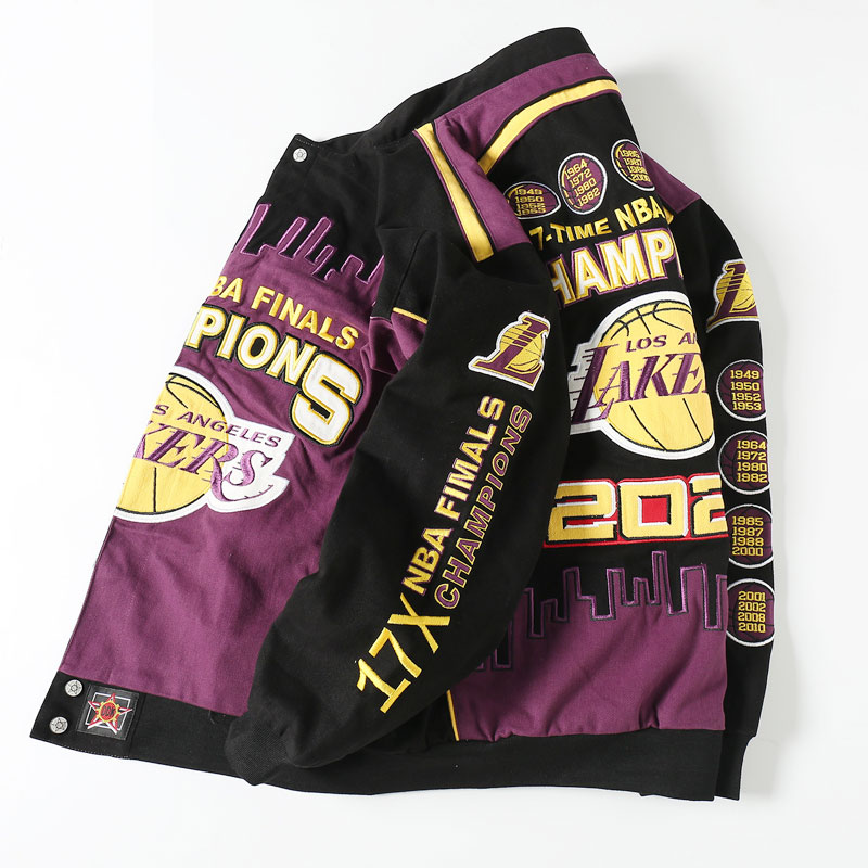 Los Angeles Lakers 17 - Time NBA Finals Champions Commemorative Jacket - Image 2
