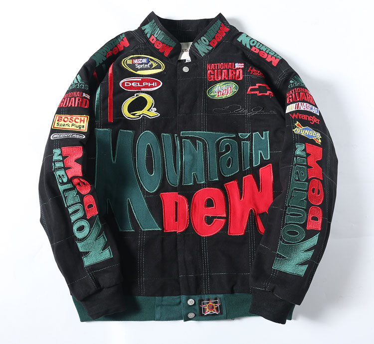 Vintage Racing-Style Baseball Jacket - Image 2
